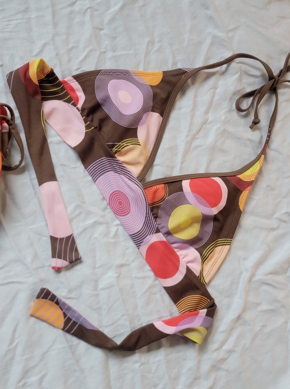 BODY GLOVE Brown Multicolor Circle Print Bikini Set - Picture 6 of 9